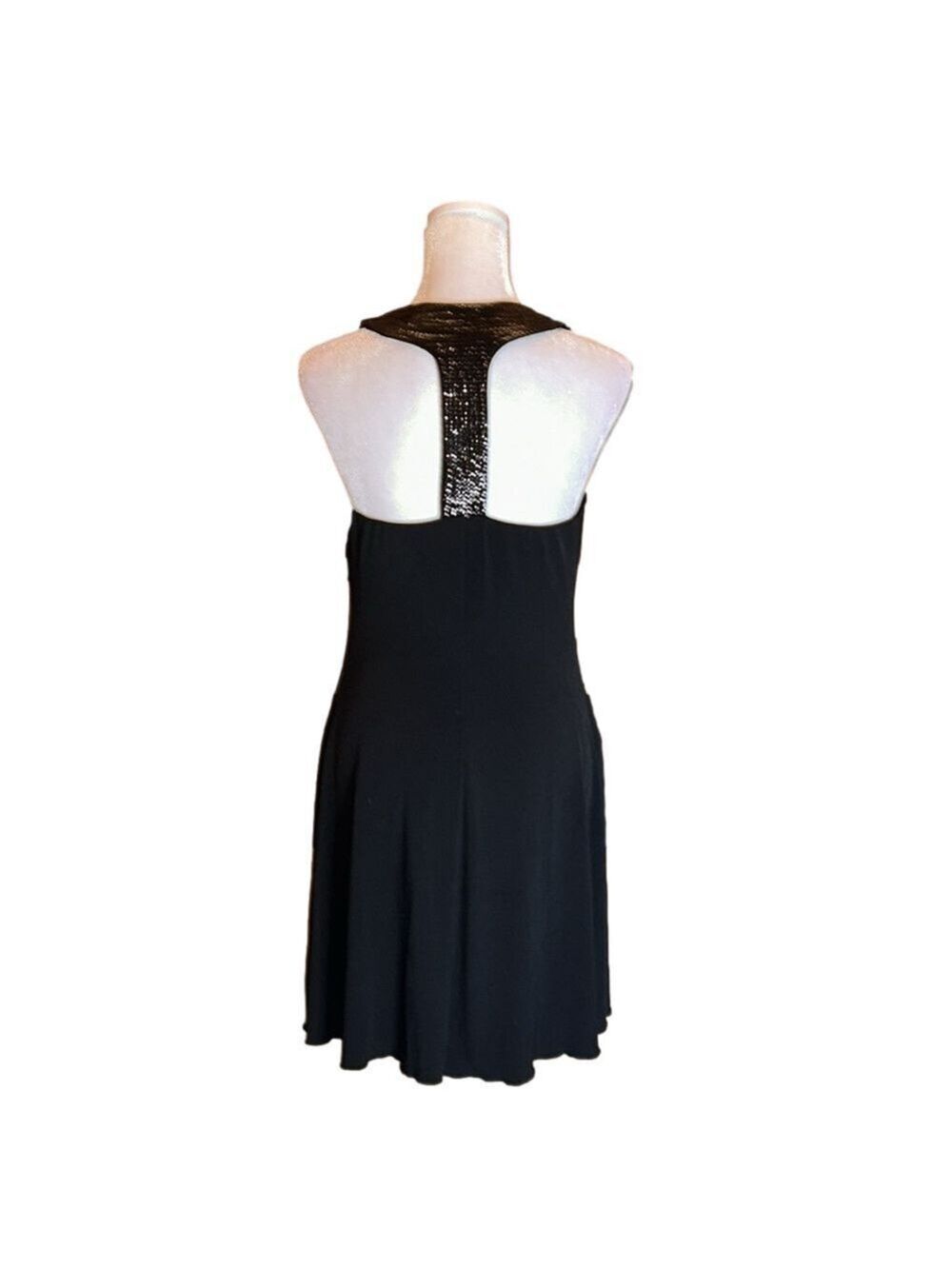 B*WEAR by BYER CALIFORNIA Sexy Black Dress w/ Drape Neck & Bling Back Size M - Picture 4 of 10